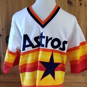 ⚾️⚾️ Retro Houston Astros Majestic Cooperstown Shirt - Medium (Runs Big) ⚾️⚾️⚾️